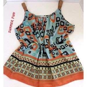 Lane Collection🌷Spaghetti strap lined top size 18